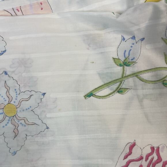 Vintage Barbara Brody For Martex Sheet Set Twin Size Bright Floral Flower Power - Picture 9 of 13